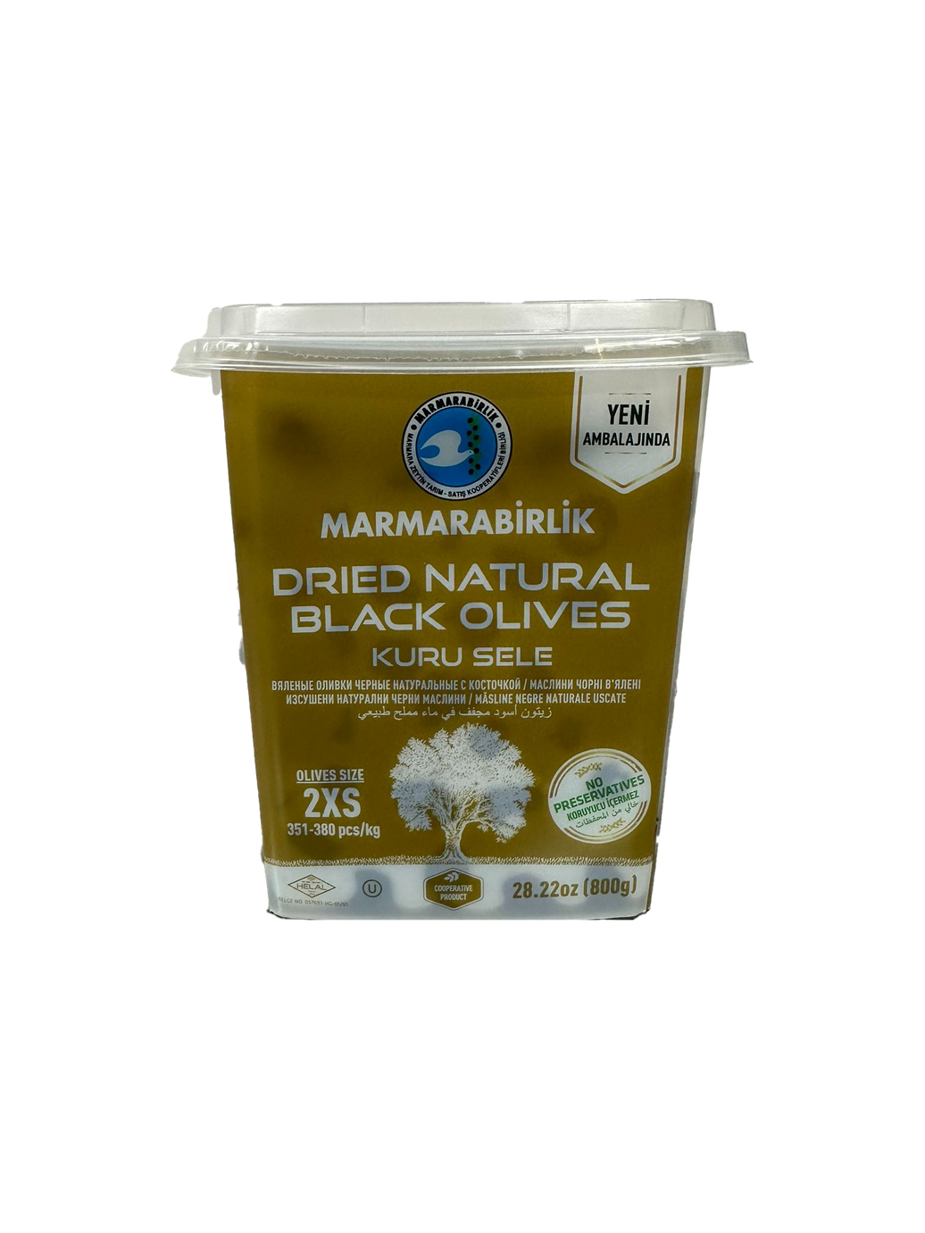 M.BIRLIK KURU SELE 2XS SİYAH ZEYTİN 800 GR