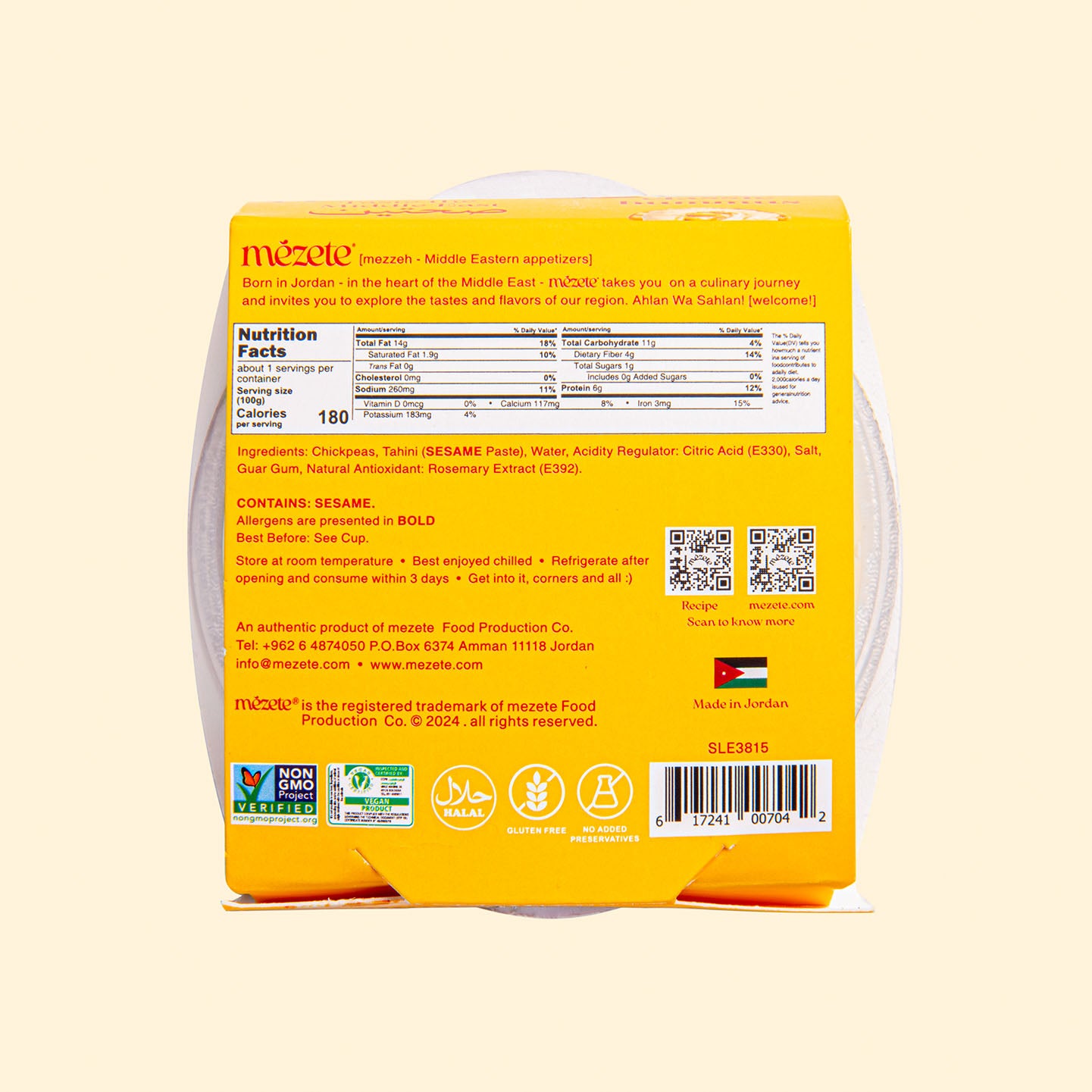 Mezete to go Hummus Cracker Snack 81g
