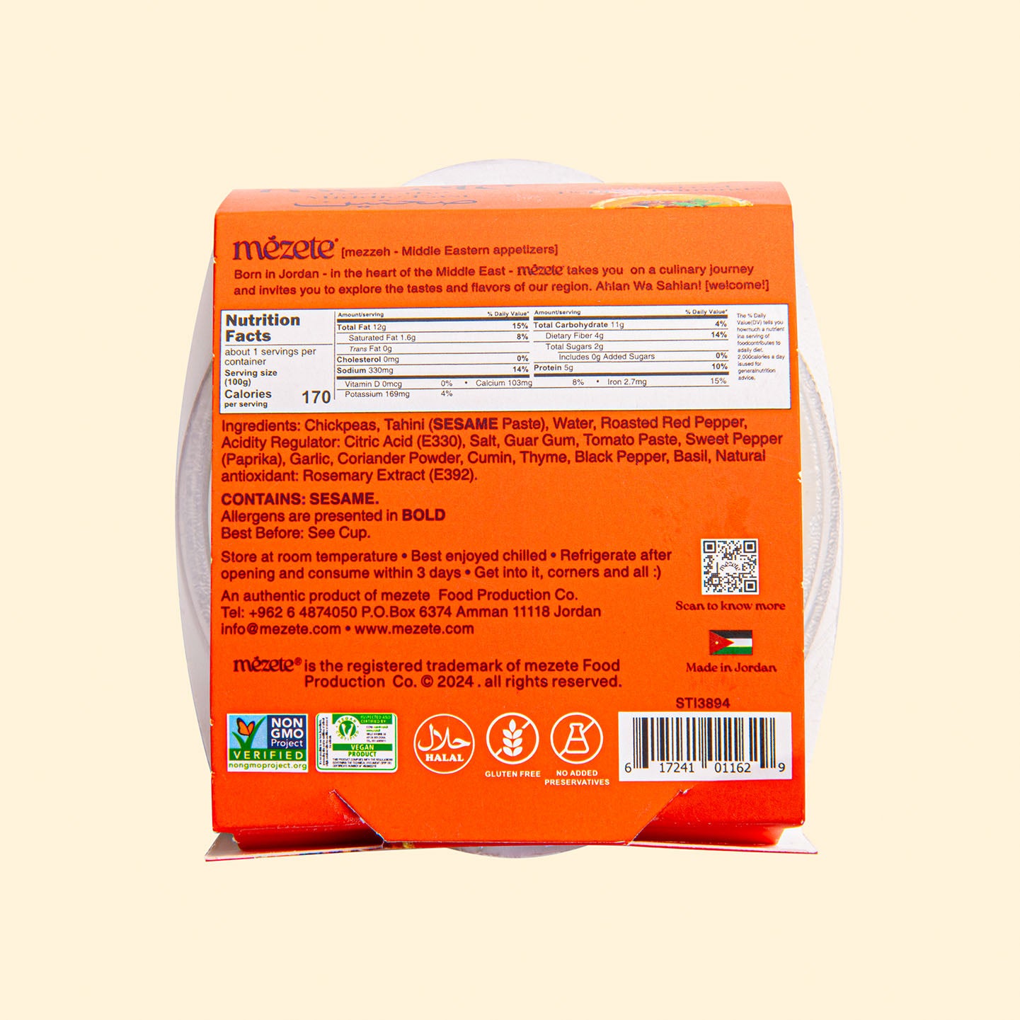 Mezete to go Hummus Cracker Snack 81g