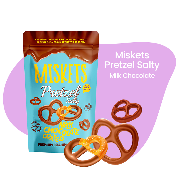Miskets Chocolate Coated Salty Pretzel 80g