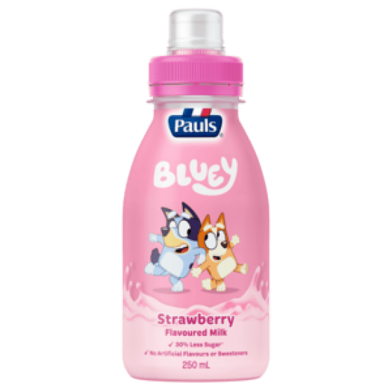 Pauls Bluey Strawberry Milk 250ml