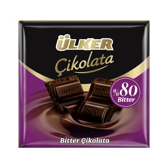 Ulker Dark 80% Bitter Chocolate Bar 60g