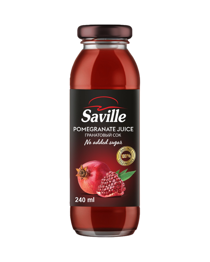 SAVILLE 100% POMEGRANATE JUICE GLASS 240 ML