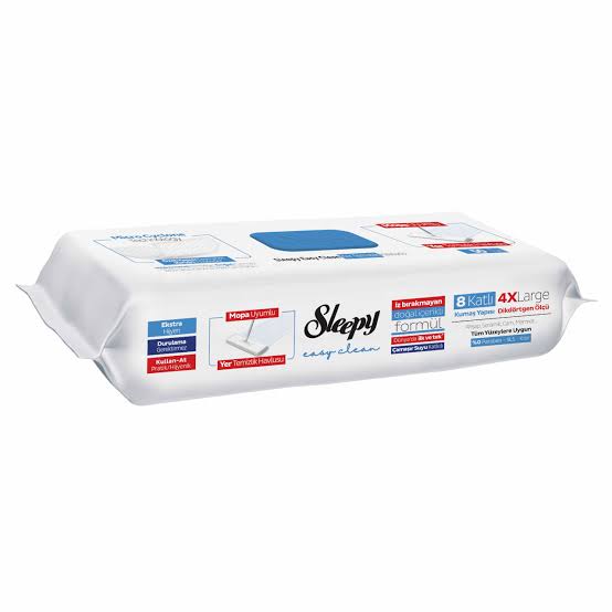 Sleepy Large Floor Mop Wipes with Bleach – 50 pcs