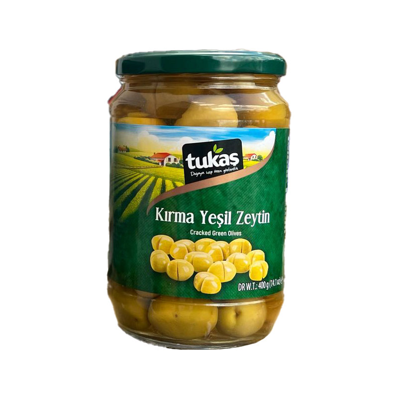 TUKAS KIRIK YEŞİL ZEYTİN 400 GR