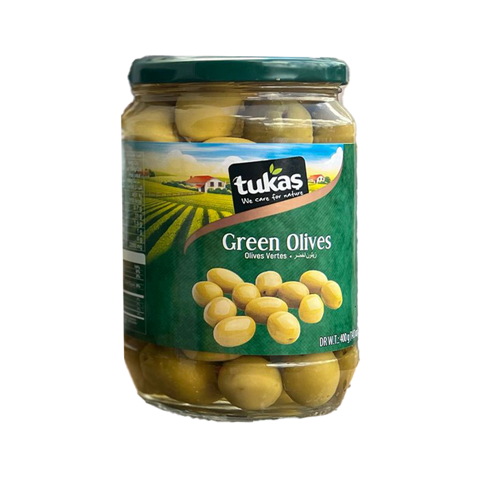 TUKAS COCKTAIL GREEN OLIVES 400 GR