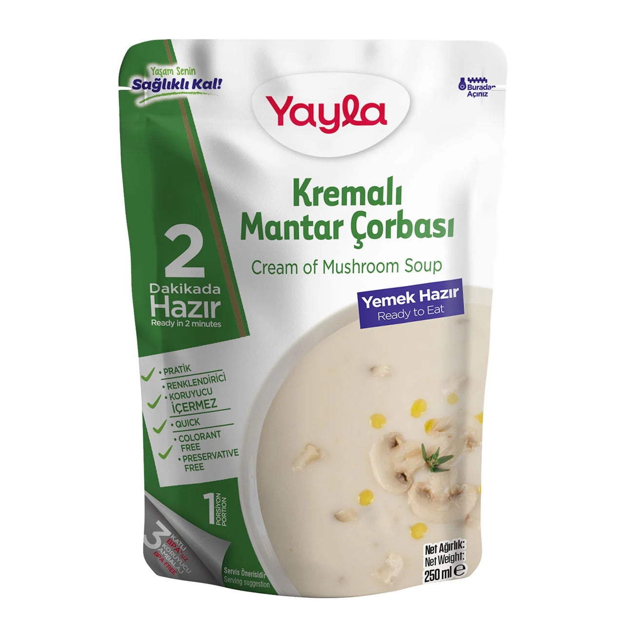 Yayla Creamy Mushroom Soup Ready to Eat Pack